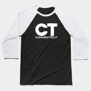 CT Connecticut State Vintage Typography Baseball T-Shirt